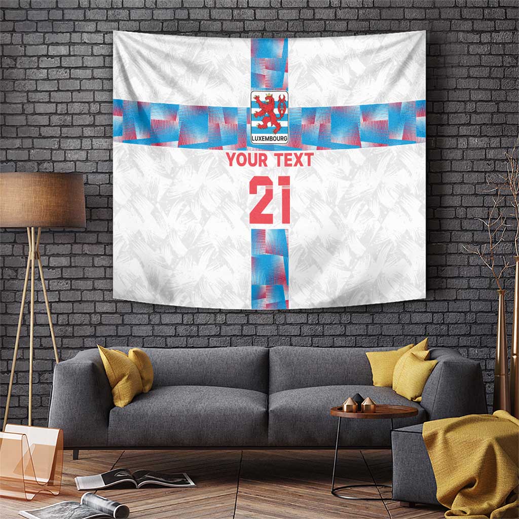Luxembourg Football Custom Tapestry Les Lions Rouges - Wonder Print Shop