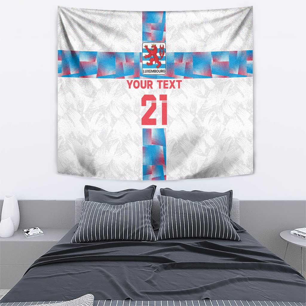 Luxembourg Football Custom Tapestry Les Lions Rouges - Wonder Print Shop