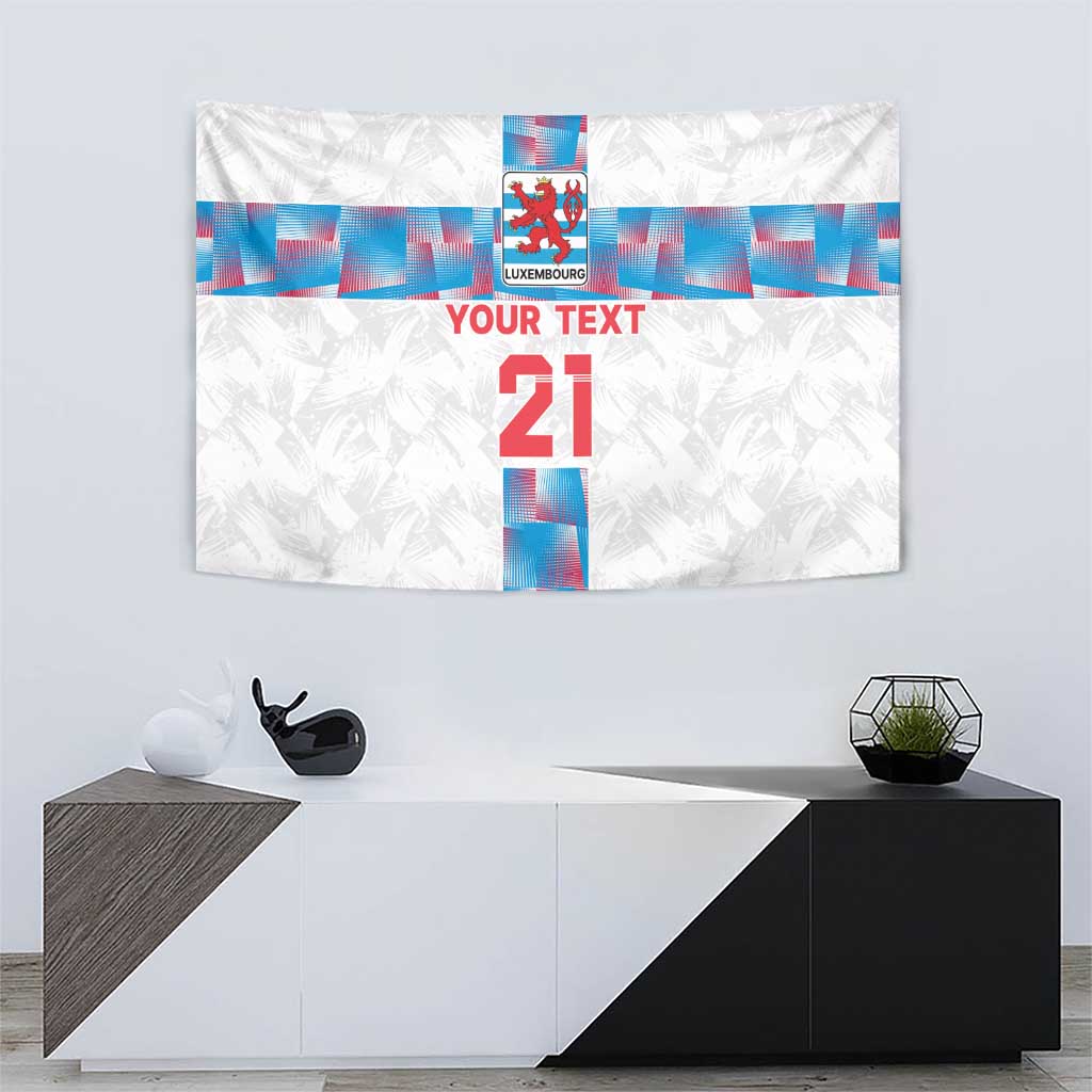 Luxembourg Football Custom Tapestry Les Lions Rouges - Wonder Print Shop