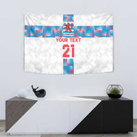 Luxembourg Football Custom Tapestry Les Lions Rouges - Wonder Print Shop