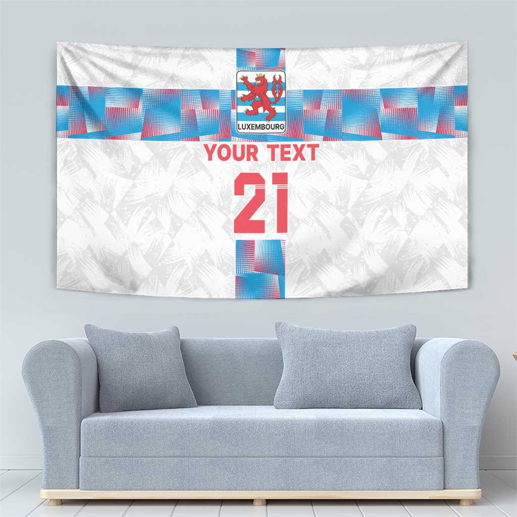 Luxembourg Football Custom Tapestry Les Lions Rouges - Wonder Print Shop