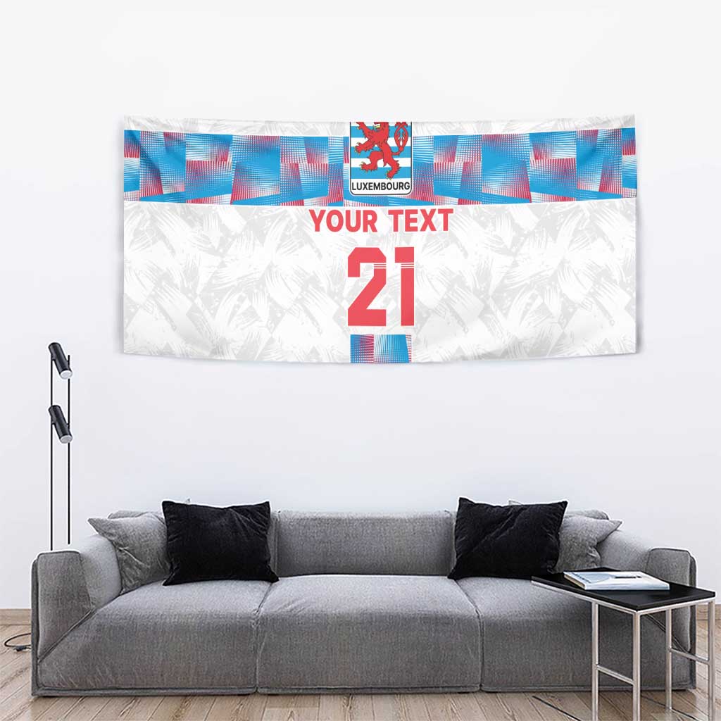 Luxembourg Football Custom Tapestry Les Lions Rouges - Wonder Print Shop