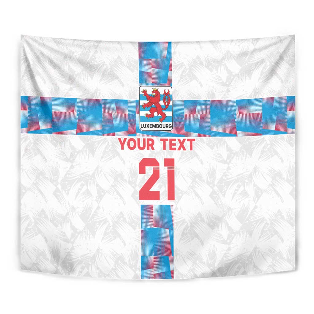 Luxembourg Football Custom Tapestry Les Lions Rouges - Wonder Print Shop