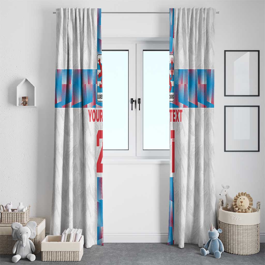 Luxembourg Football Custom Window Curtain Les Lions Rouges - Wonder Print Shop