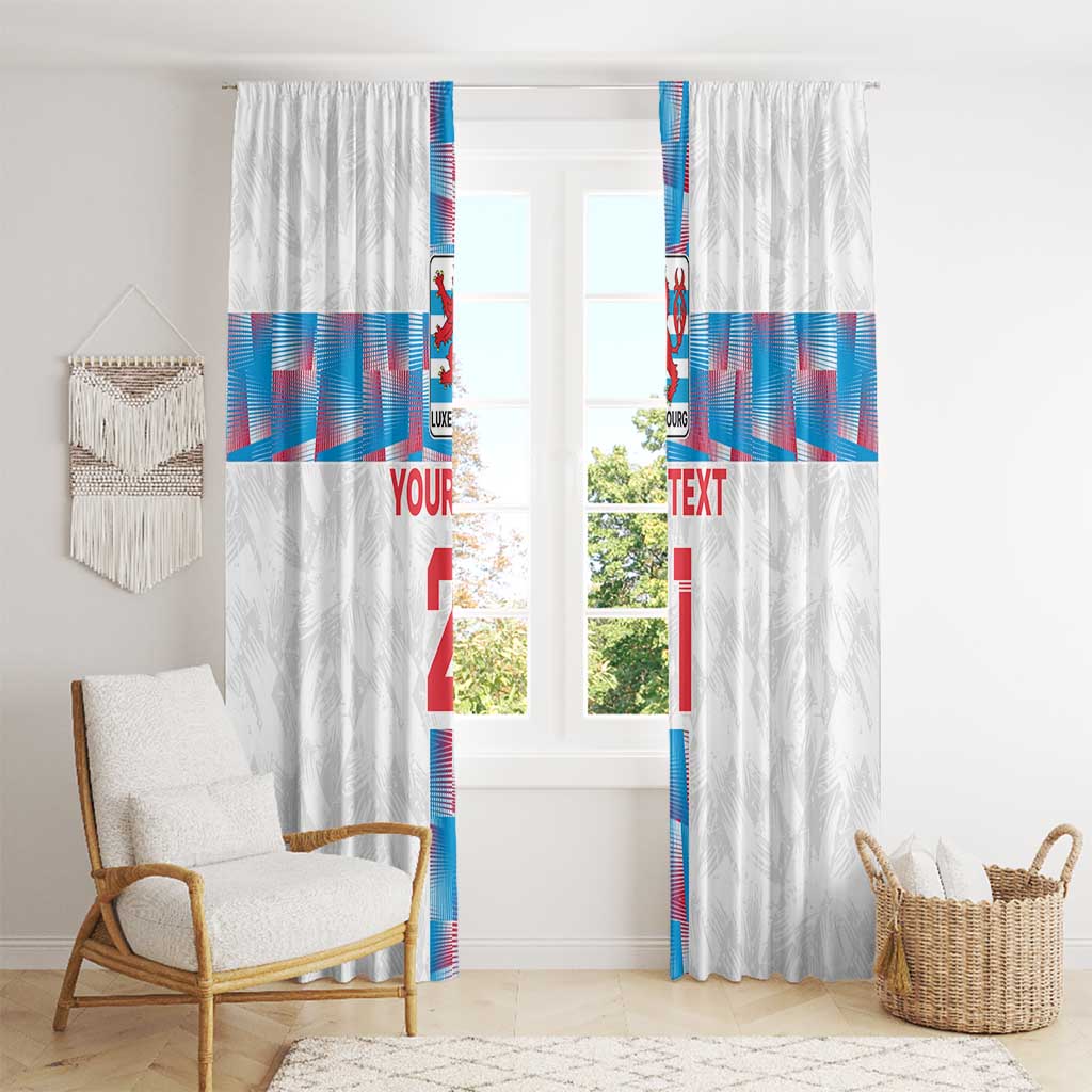 Luxembourg Football Custom Window Curtain Les Lions Rouges - Wonder Print Shop