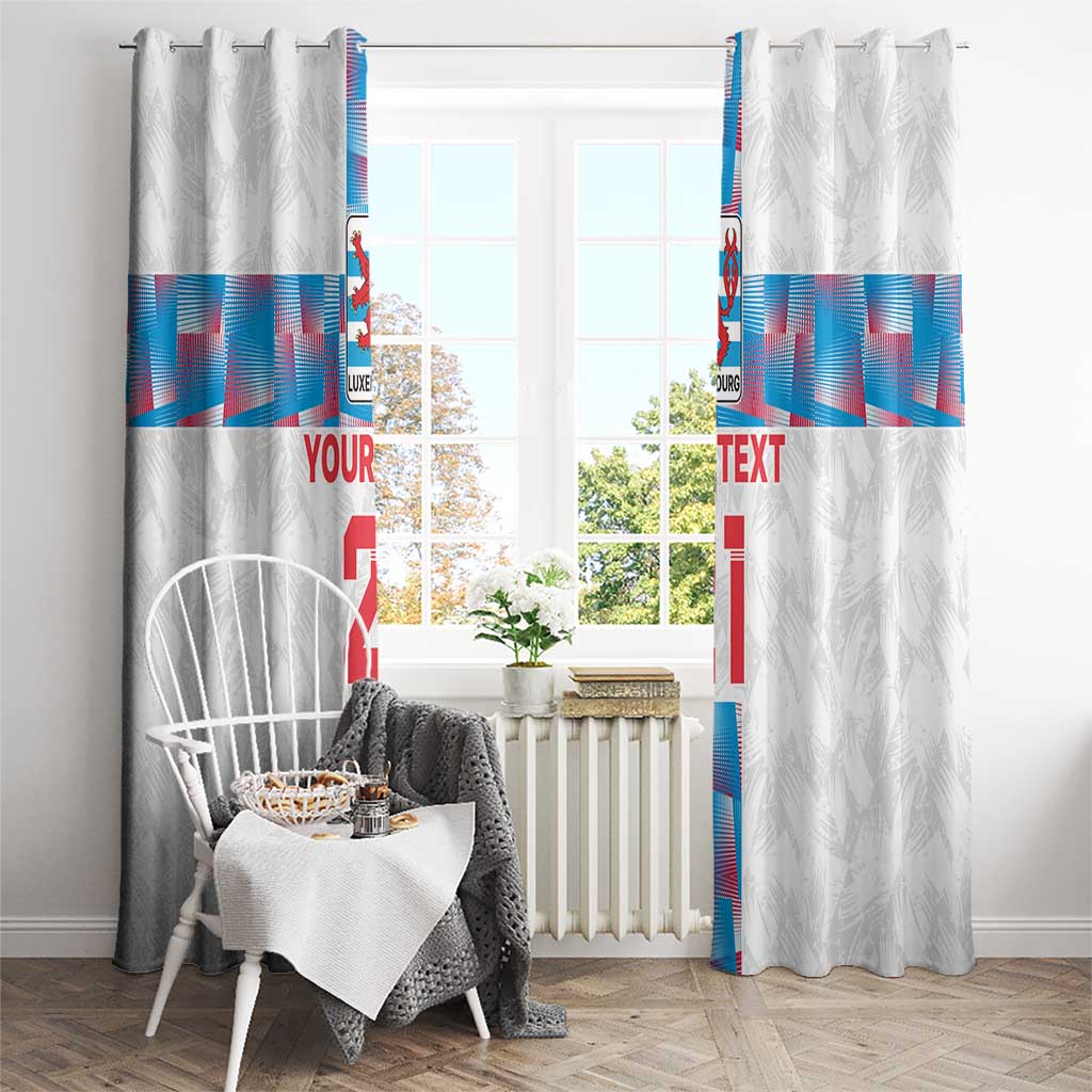 Luxembourg Football Custom Window Curtain Les Lions Rouges - Wonder Print Shop