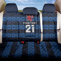 Luxembourg Football Custom Back Car Seat Cover The Red Lions Tribal Pattern LT9 - Wonder Print Shop