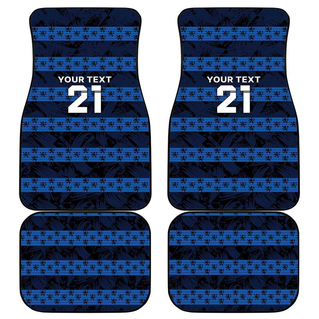 Luxembourg Football Custom Car Mats The Red Lions Tribal Pattern LT9 - Wonder Print Shop