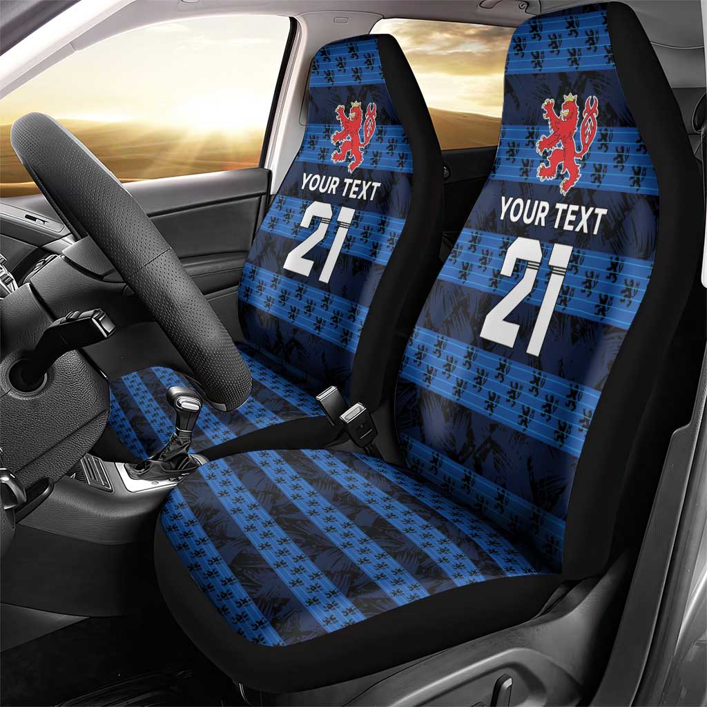 Luxembourg Football Custom Car Seat Cover The Red Lions Tribal Pattern LT9 - Wonder Print Shop