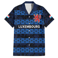 Luxembourg Football Custom Family Matching Long Sleeve Bodycon Dress and Hawaiian Shirt The Red Lions Tribal Pattern LT9 - Wonder Print Shop