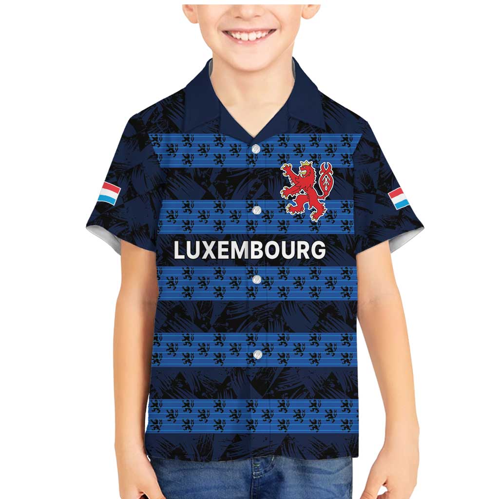 Luxembourg Football Custom Family Matching Mermaid Dress and Hawaiian Shirt The Red Lions Tribal Pattern LT9 - Wonder Print Shop