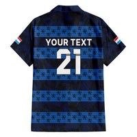 Luxembourg Football Custom Family Matching Tank Maxi Dress and Hawaiian Shirt The Red Lions Tribal Pattern - Wonder Print Shop