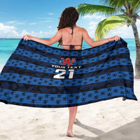 Luxembourg Football Custom Sarong The Red Lions Tribal Pattern - Wonder Print Shop