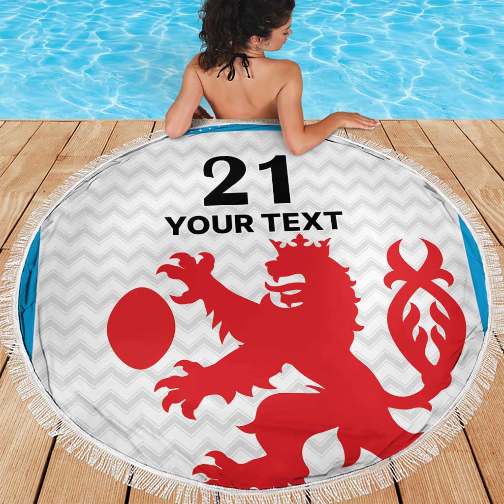 Luxembourg Custom Beach Blanket Motifs 2021-22 Federation Luxembourgeoise de Rugby LT9 - Wonder Print Shop