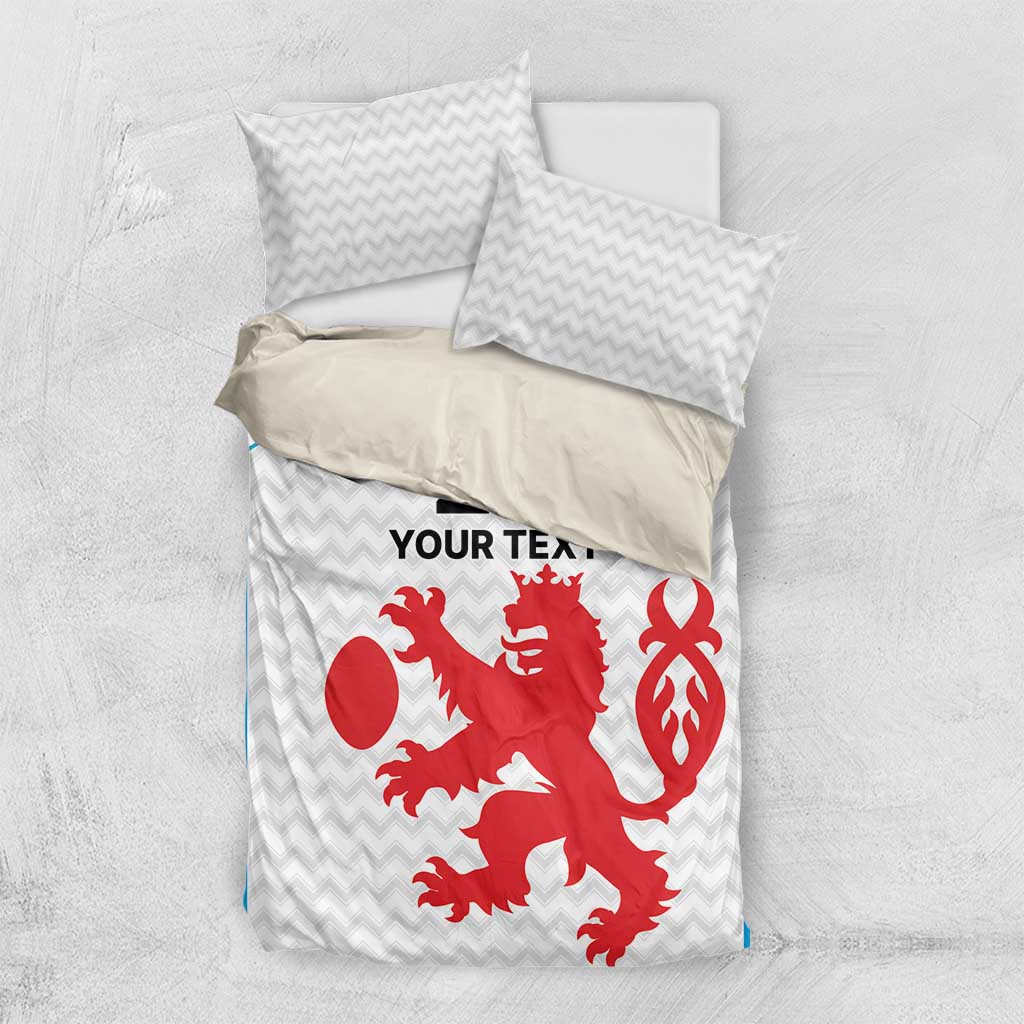Luxembourg Custom Bedding Set Motifs 2021-22 Federation Luxembourgeoise de Rugby LT9 - Wonder Print Shop