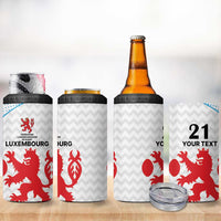 Luxembourg Custom 4 in 1 Can Cooler Tumbler Motifs 2021-22 Federation Luxembourgeoise de Rugby LT9 - Wonder Print Shop