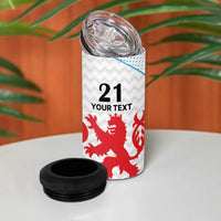Luxembourg Custom 4 in 1 Can Cooler Tumbler Motifs 2021-22 Federation Luxembourgeoise de Rugby LT9 - Wonder Print Shop