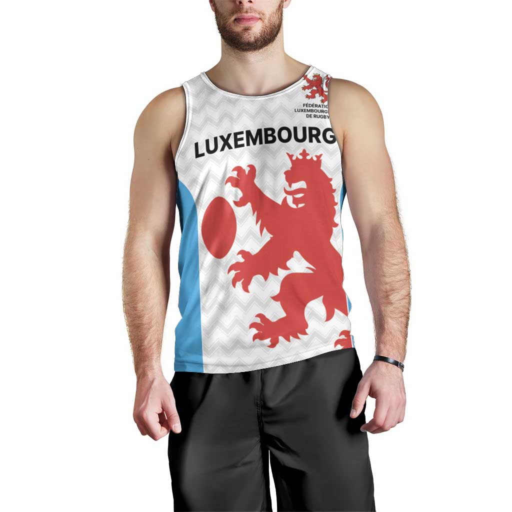 Luxembourg Custom Men Tank Top Motifs 2021-22 Federation Luxembourgeoise de Rugby - Wonder Print Shop
