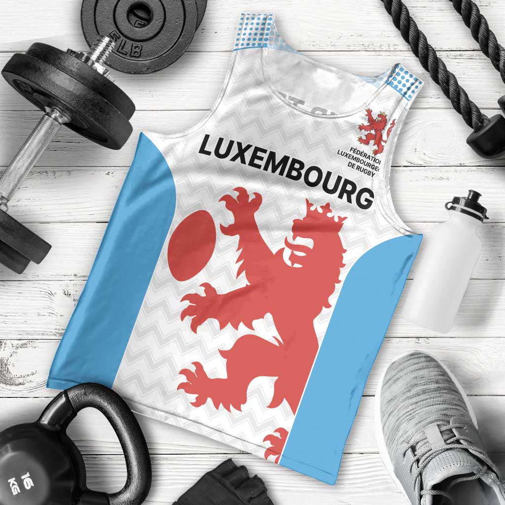 Luxembourg Custom Men Tank Top Motifs 2021-22 Federation Luxembourgeoise de Rugby - Wonder Print Shop