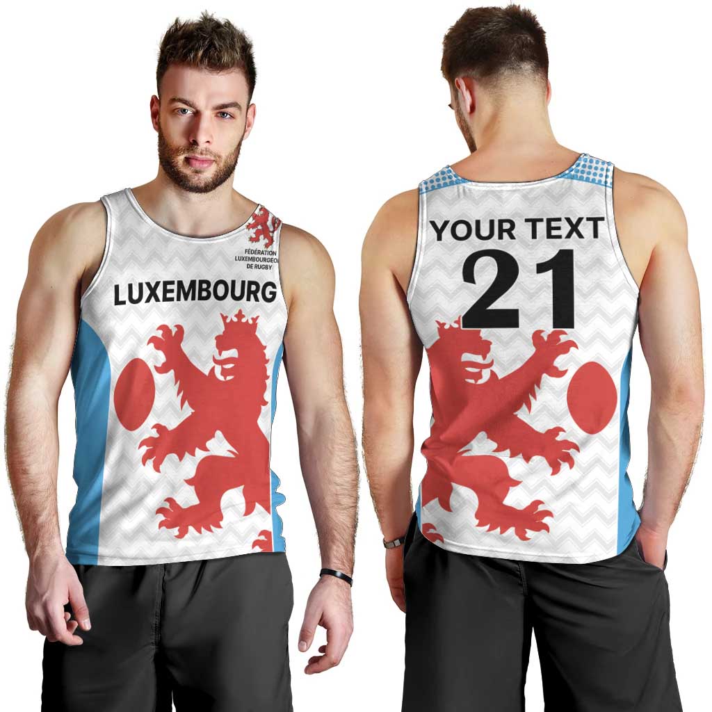 Luxembourg Custom Men Tank Top Motifs 2021-22 Federation Luxembourgeoise de Rugby - Wonder Print Shop