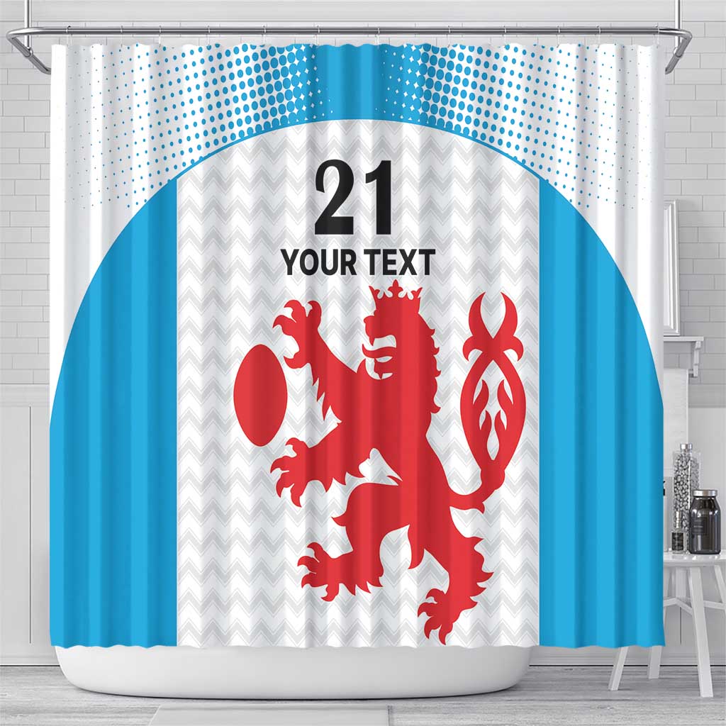 Luxembourg Custom Shower Curtain Motifs 2021-22 Federation Luxembourgeoise de Rugby