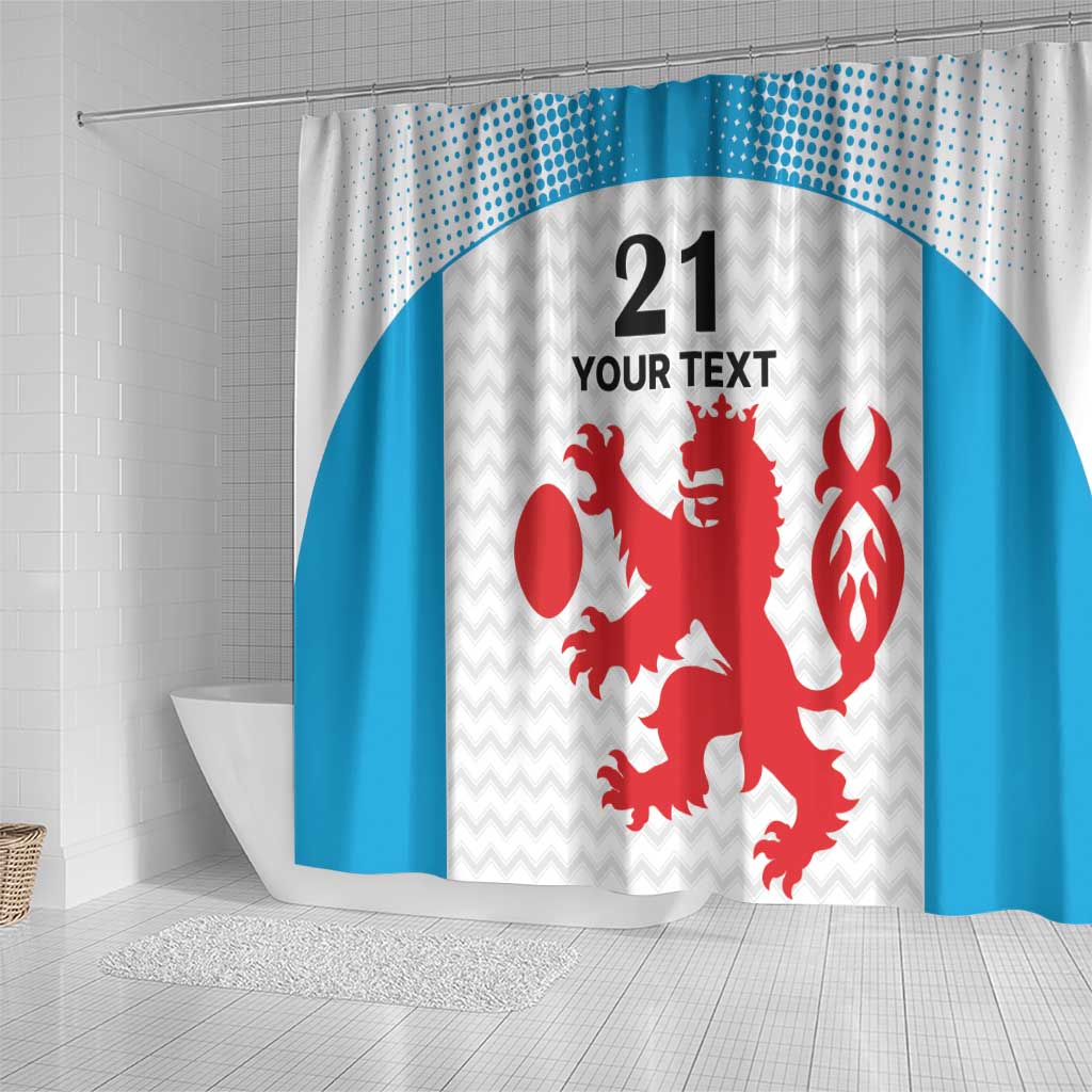 Luxembourg Custom Shower Curtain Motifs 2021-22 Federation Luxembourgeoise de Rugby