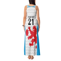 Luxembourg Custom Tank Maxi Dress Motifs 2021-22 Federation Luxembourgeoise de Rugby - Wonder Print Shop
