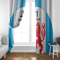 Luxembourg Custom Window Curtain Motifs 2021-22 Federation Luxembourgeoise de Rugby - Wonder Print Shop