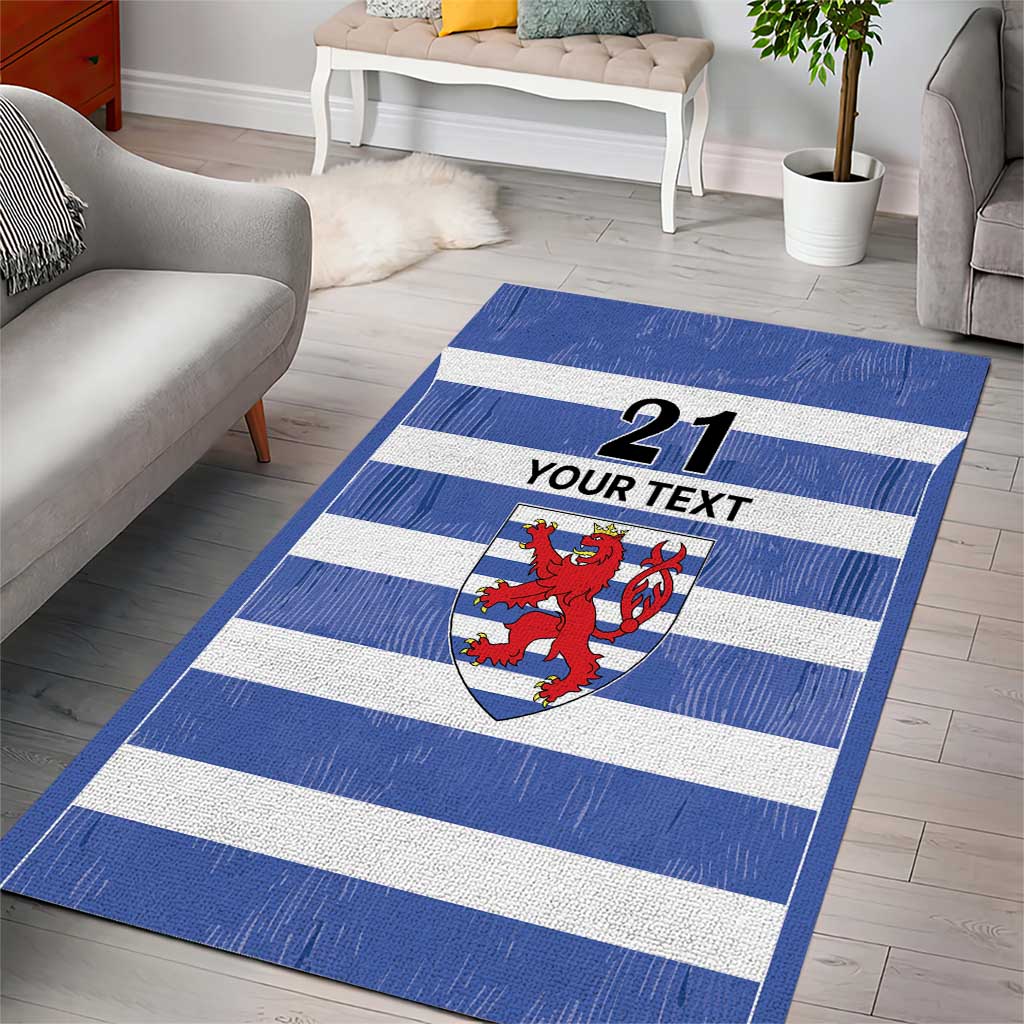 Luxembourg Rugby Custom Area Rug Motifs 1997 Vintage LT9 - Wonder Print Shop