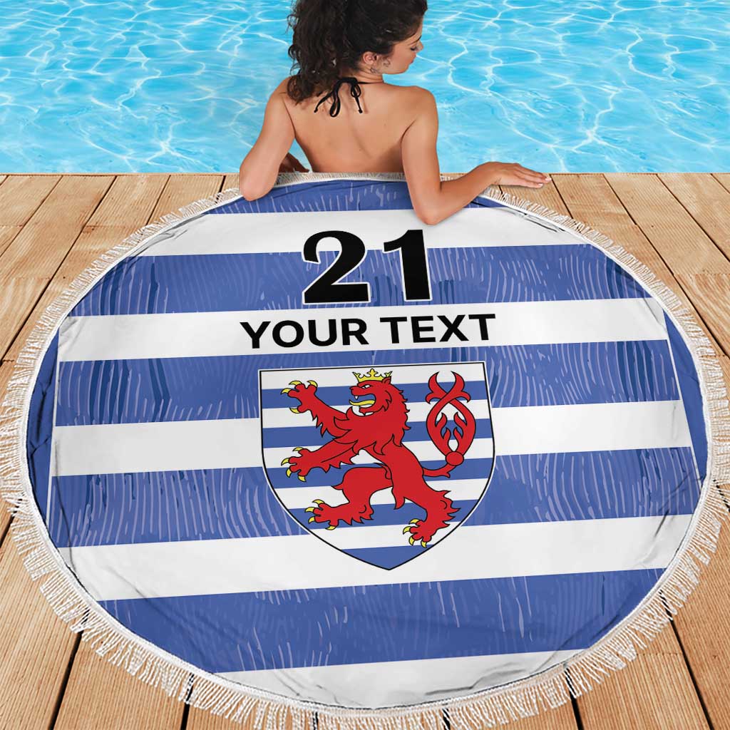 Luxembourg Rugby Custom Beach Blanket Motifs 1997 Vintage LT9 - Wonder Print Shop
