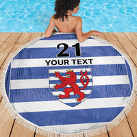 Luxembourg Rugby Custom Beach Blanket Motifs 1997 Vintage LT9 - Wonder Print Shop