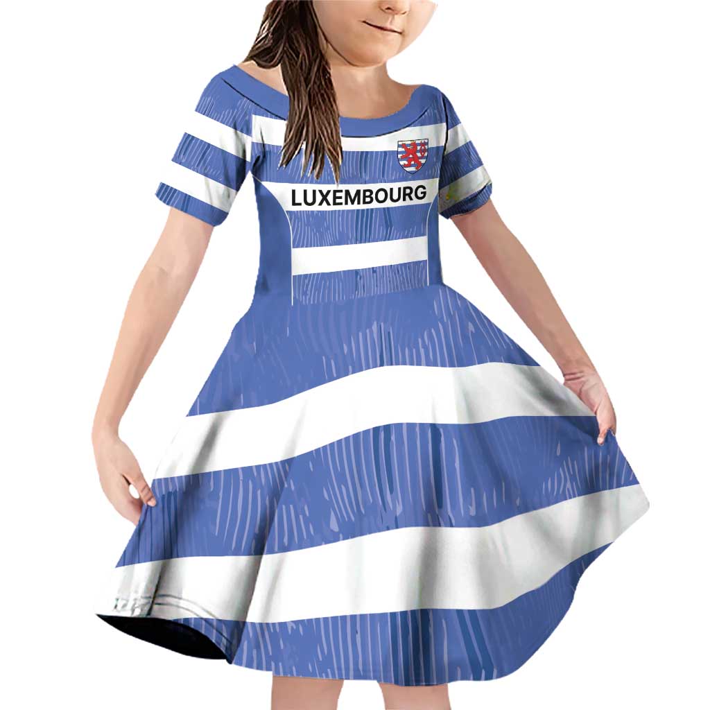 Luxembourg Rugby Custom Family Matching Off Shoulder Short Dress and Hawaiian Shirt Motifs 1997 Vintage LT9 - Wonder Print Shop