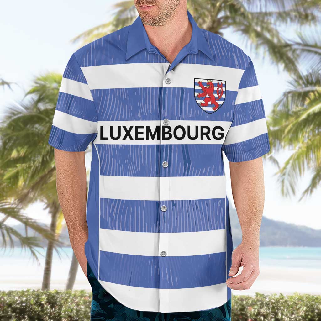 Luxembourg Rugby Custom Hawaiian Shirt Motifs 1997 Vintage - Wonder Print Shop