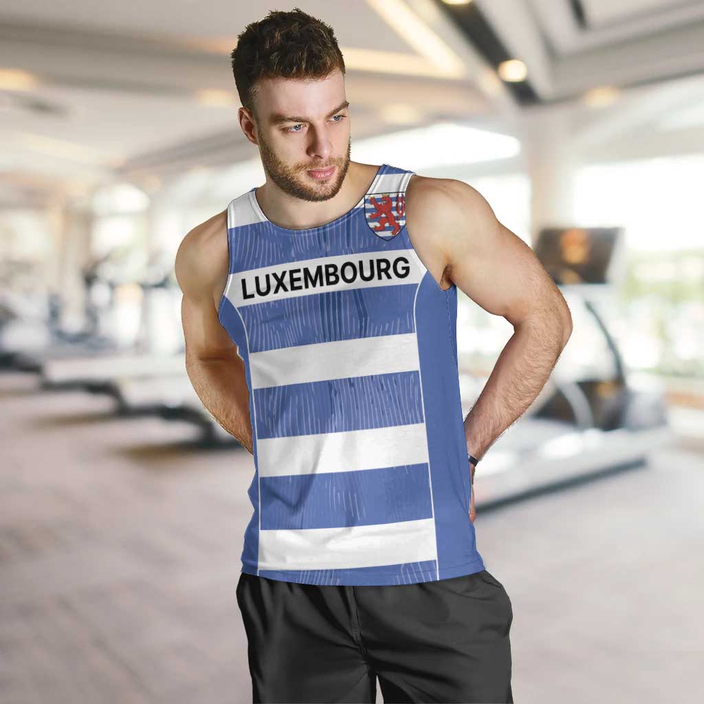 Luxembourg Rugby Custom Men Tank Top Motifs 1997 Vintage - Wonder Print Shop