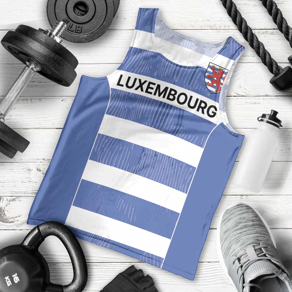 Luxembourg Rugby Custom Men Tank Top Motifs 1997 Vintage - Wonder Print Shop