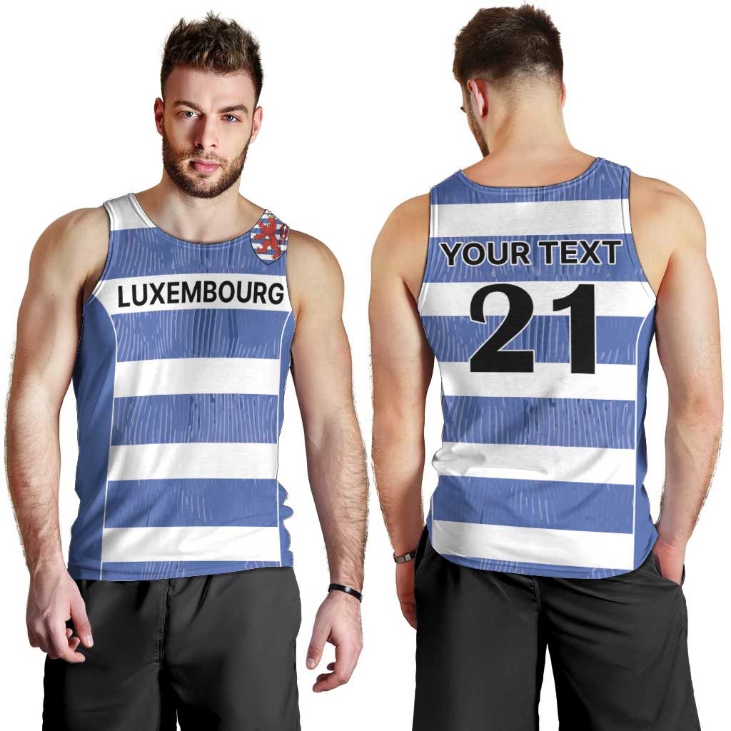Luxembourg Rugby Custom Men Tank Top Motifs 1997 Vintage - Wonder Print Shop