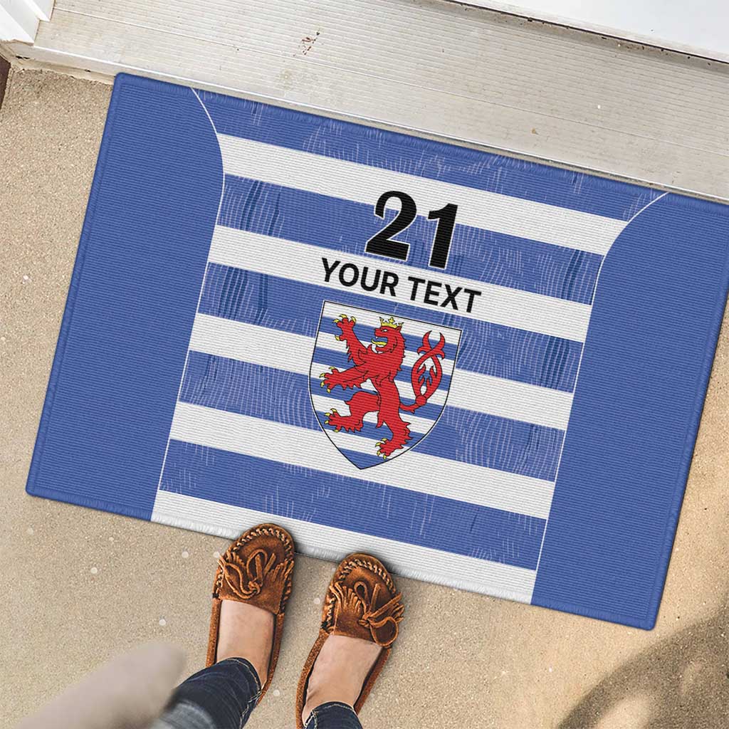 Luxembourg Rugby Custom Rubber Doormat Motifs 1997 Vintage - Wonder Print Shop