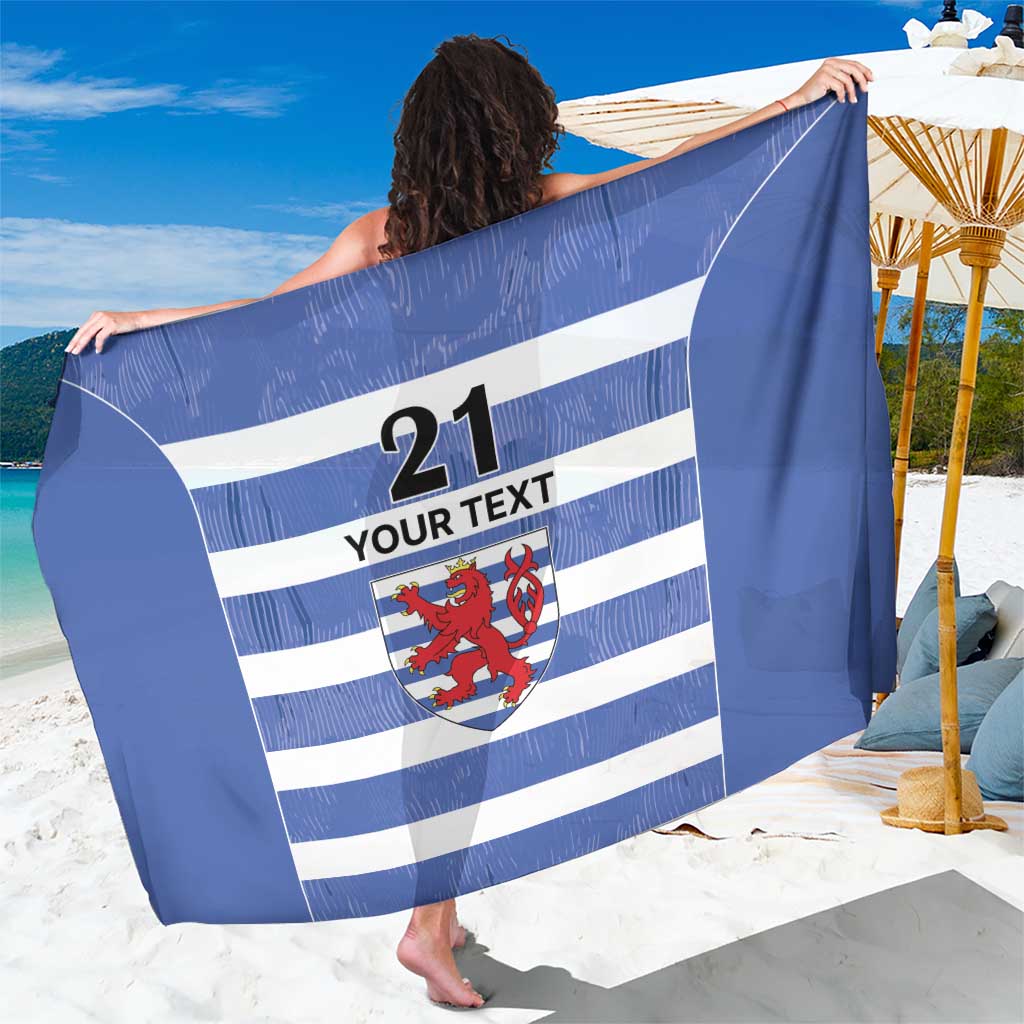 Luxembourg Rugby Custom Sarong Motifs 1997 Vintage - Wonder Print Shop