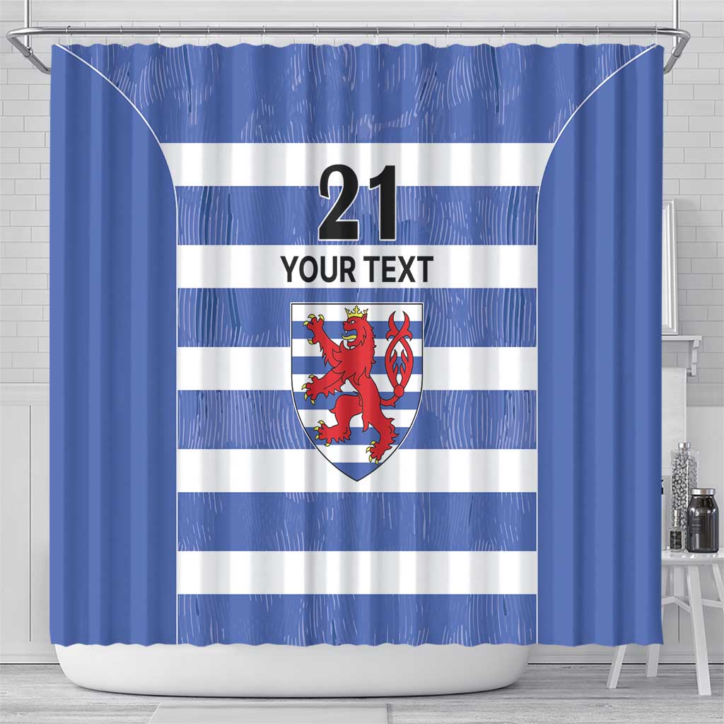 Luxembourg Rugby Custom Shower Curtain Motifs 1997 Vintage