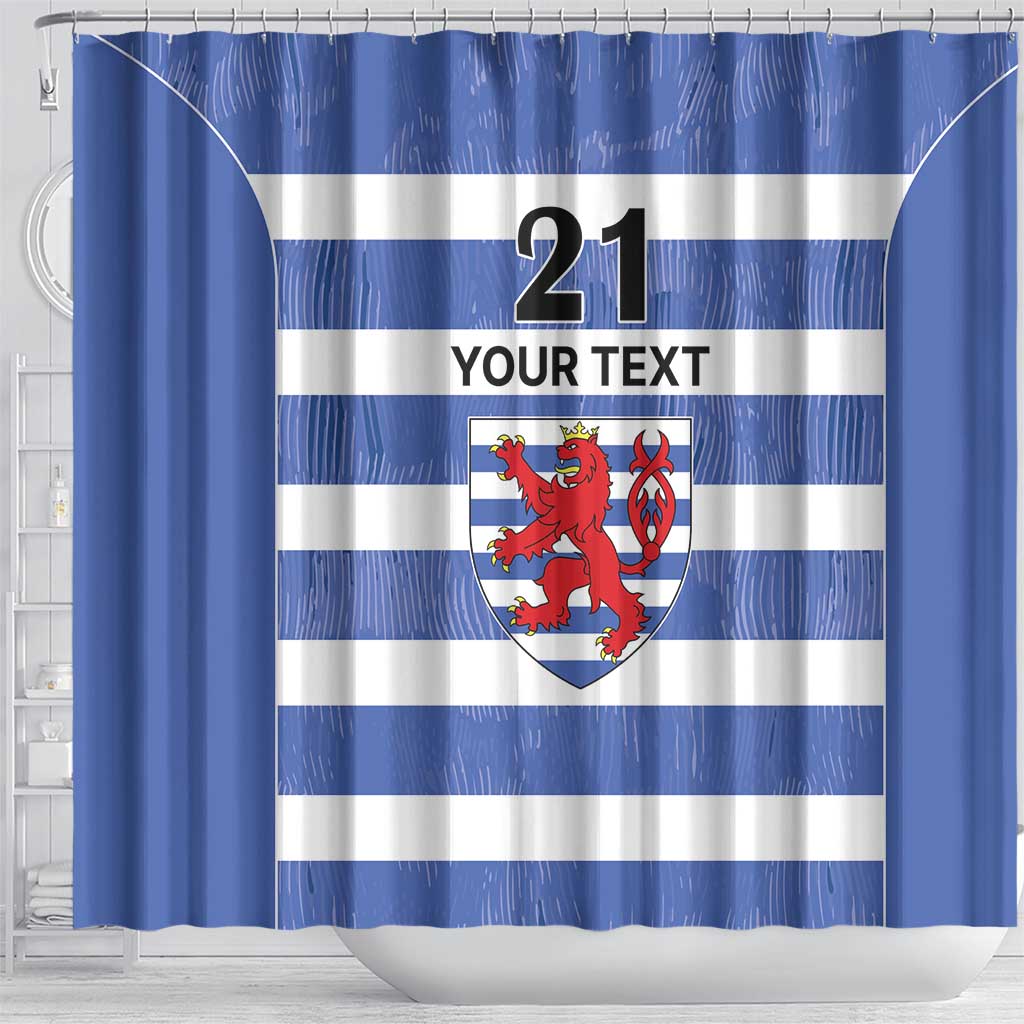Luxembourg Rugby Custom Shower Curtain Motifs 1997 Vintage