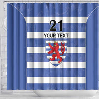 Luxembourg Rugby Custom Shower Curtain Motifs 1997 Vintage