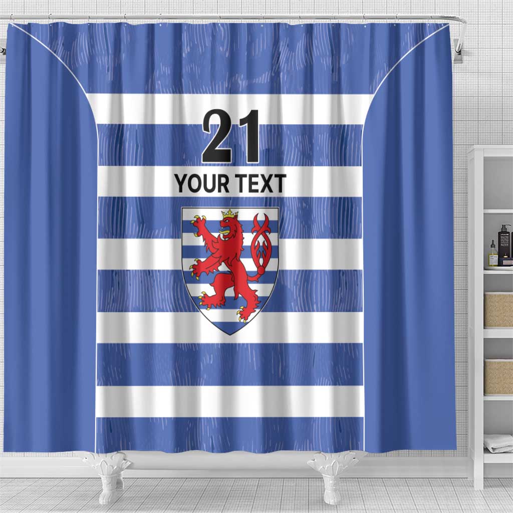 Luxembourg Rugby Custom Shower Curtain Motifs 1997 Vintage