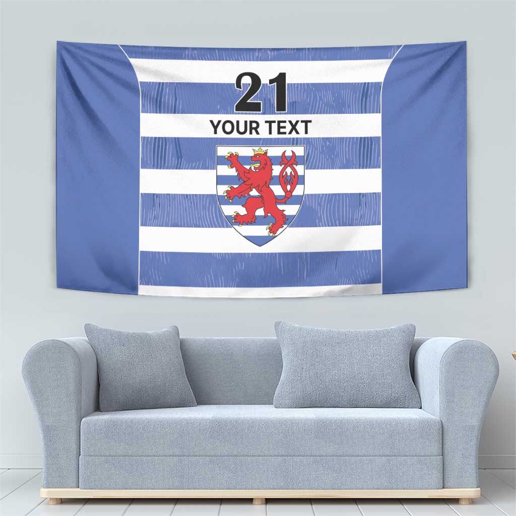Luxembourg Rugby Custom Tapestry Motifs 1997 Vintage - Wonder Print Shop