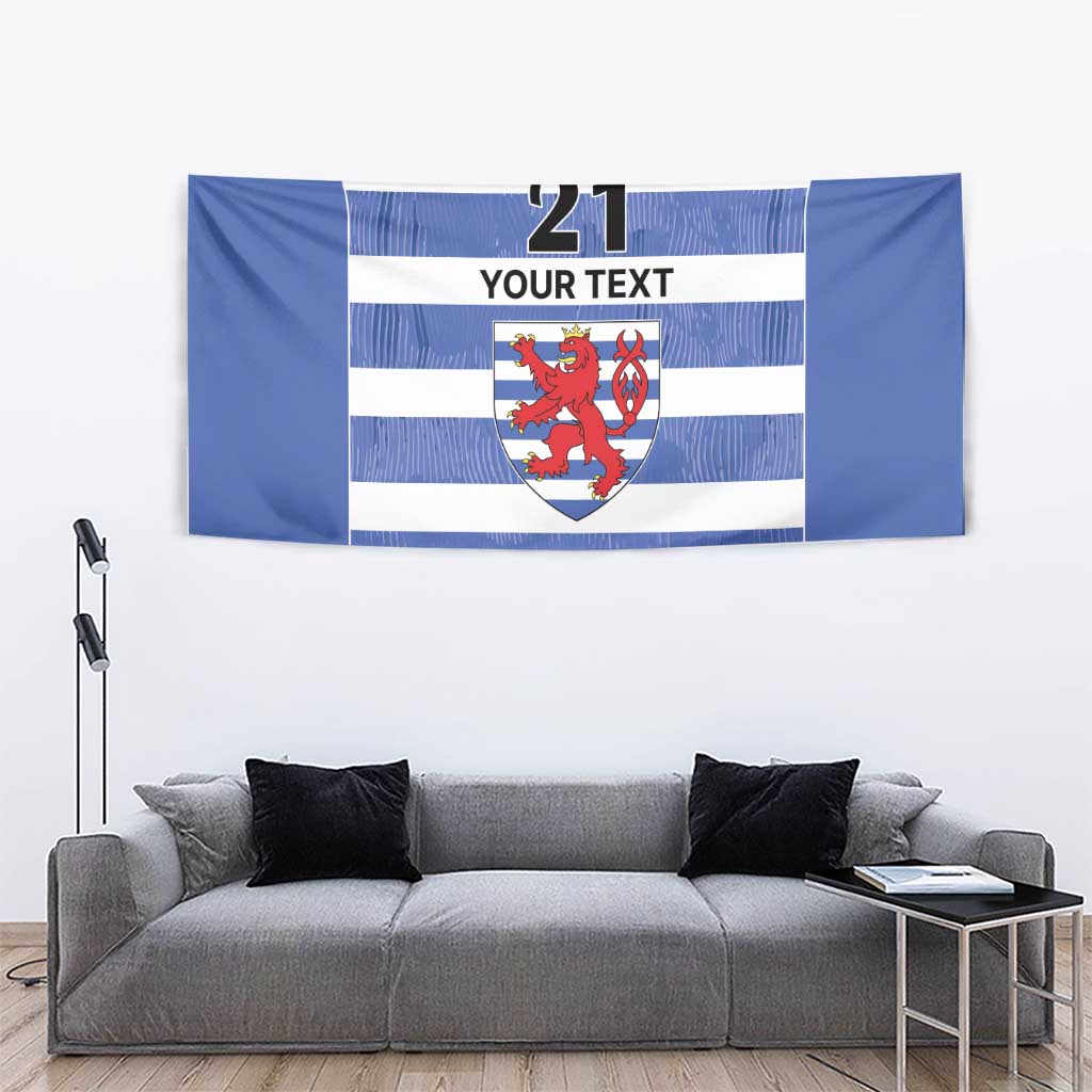 Luxembourg Rugby Custom Tapestry Motifs 1997 Vintage - Wonder Print Shop