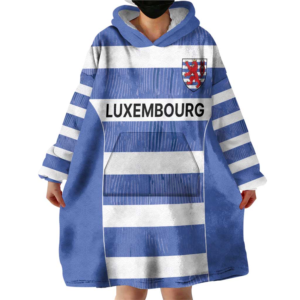 Luxembourg Rugby Custom Wearable Blanket Hoodie Motifs 1997 Vintage - Wonder Print Shop