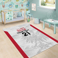 Poland Rugby Custom Area Rug Biało-czerwoni The White and Reds Sporty Pattern LT9 - Wonder Print Shop