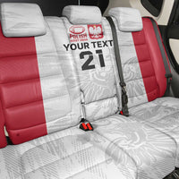 Poland Rugby Custom Back Car Seat Cover Biało-czerwoni The White and Reds Sporty Pattern LT9 - Wonder Print Shop