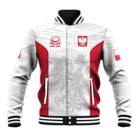 Poland Rugby Custom Baseball Jacket Biało-czerwoni The White and Reds Sporty Pattern LT9 - Wonder Print Shop