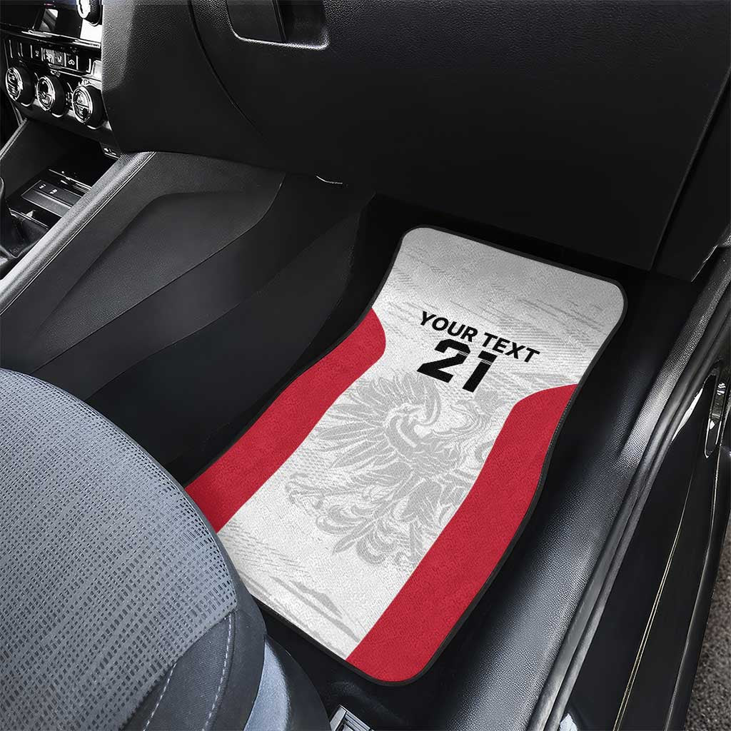 Poland Rugby Custom Car Mats Biało-czerwoni The White and Reds Sporty Pattern LT9 - Wonder Print Shop