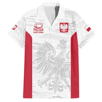 Poland Rugby Custom Family Matching Off The Shoulder Long Sleeve Dress and Hawaiian Shirt Biało-czerwoni The White and Reds Sporty Pattern - Wonder Print Shop